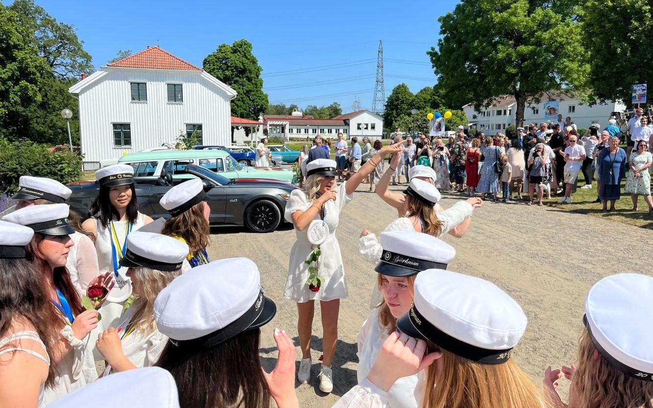 Utspring för studenterna på Strömma Naturbrukscentrum i Sätila. 